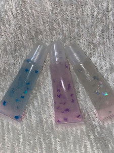 CLEAR LIPGLOSS WITH BUTTERFLIES DESIGNS