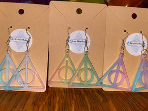 DEADTHLY HALLOWS SYMBOL EARRINGS