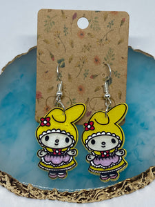 MY MELODY & HELLO KITTY EARRINGS