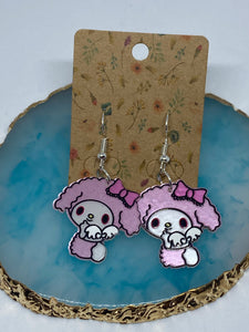 MY MELODY & HELLO KITTY EARRINGS