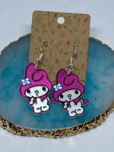 MY MELODY & HELLO KITTY EARRINGS