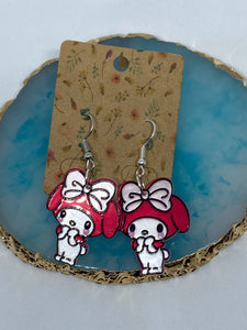 MY MELODY & HELLO KITTY EARRINGS