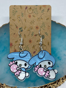 MY MELODY & HELLO KITTY EARRINGS