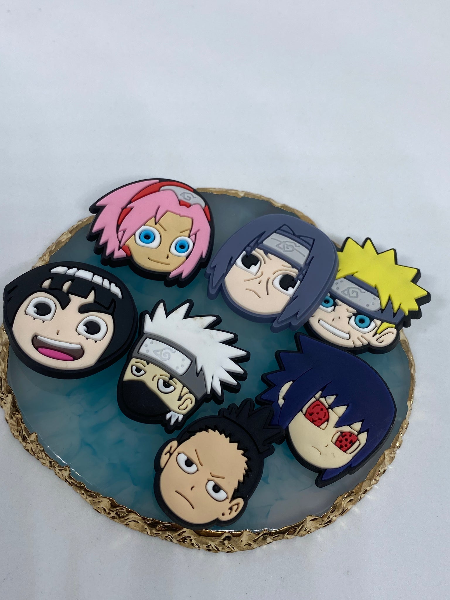 6 PIECE LOT NARUTO ANIME CROC SHOE CHARMS BRACELET JIBBITZ